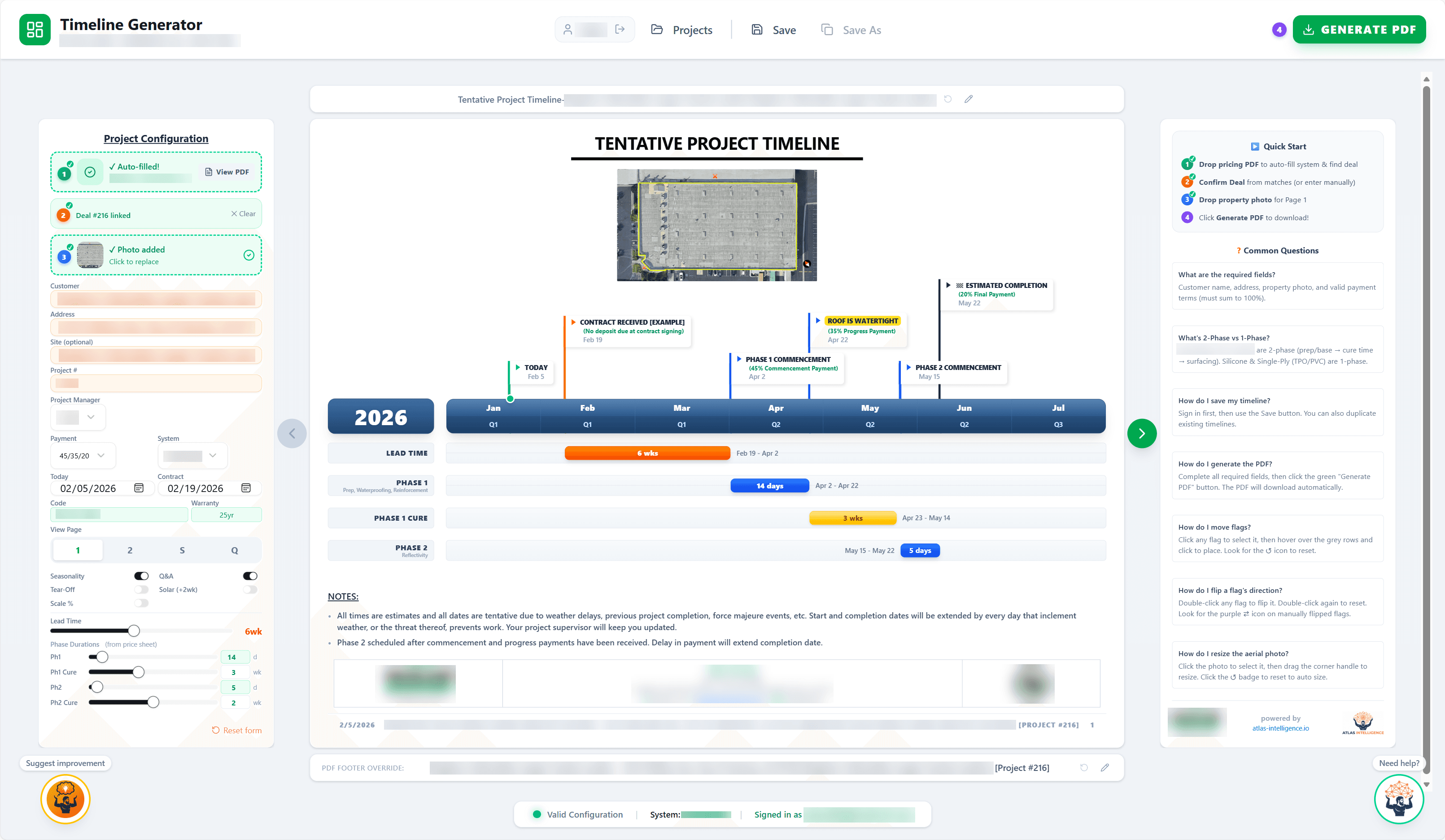 Timeline Generator demo - From pricing PDF to project timeline in minutes